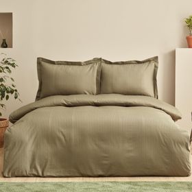 Karaca Home Uniq Haki %100 Pamuk Çift Kişilik Saten Nevresim Takımı