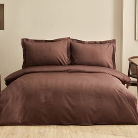 Karaca Home Uniq Kahverengi %100 Pamuk Çift Kişilik Saten Nevresim Takımı
