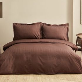 Karaca Home Uniq Kahverengi %100 Pamuk Çift Kişilik Saten Nevresim Takımı