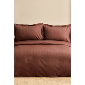 Karaca Home Uniq Kahverengi %100 Pamuk Çift Kişilik Saten Nevresim Takımı