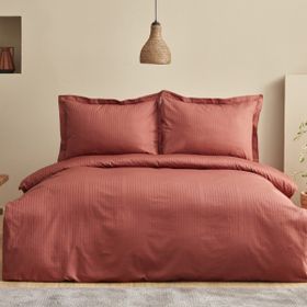 Karaca Home Uniq Terracota %100 Pamuk Çift Kişilik Saten Nevresim Takımı