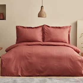 Karaca Home Uniq Terracota %100 Pamuk Çift Kişilik Saten Nevresim Takımı