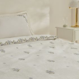 Karaca Home Vanes Mavi Çift Kişilik Nakışlı Nevresim Pike Takımı