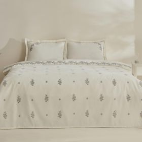 Karaca Home Vanes Mavi Çift Kişilik Nakışlı Nevresim Pike Takımı