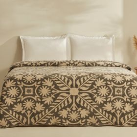 Karaca Home Velma Gri Çift Kişilik Pamuklu Battaniye