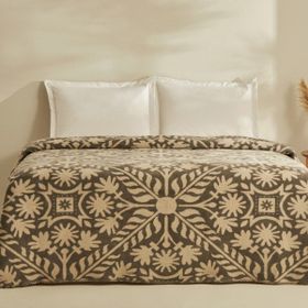 Karaca Home Velma Gri Çift Kişilik Pamuklu Battaniye