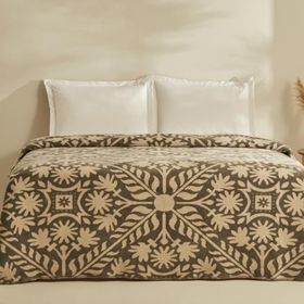 Karaca Home Velma Gri Çift Kişilik Pamuklu Battaniye