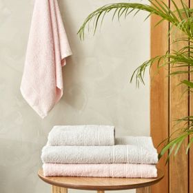Karaca Home Vinos 4 Parça Bej Yüz Banyo Havlusu Hamam Seti