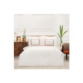 Karaca Home White Col Azure Hardal Çift Kişilik Percale Nevresim Takımı