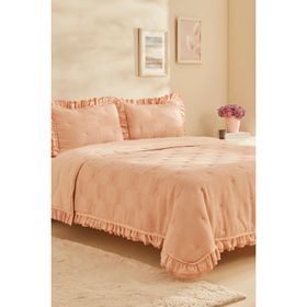 Karaca Home White Coll Perios Çİft Kişilik Fırfırlı Somon Spring Comfort Uyku Seti
