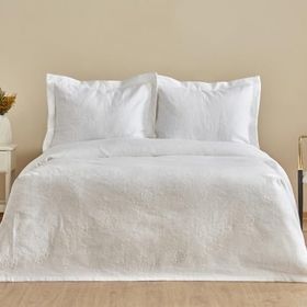Karaca Home White Coll Verda Çift Kişilik Yatak Örtüsü