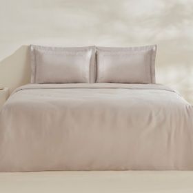 Karaca Home White Collection Felves %100 Pamuk Açık Gri Çift Kişilik Nevresim Takımı