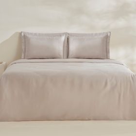 Karaca Home White Collection Felves %100 Pamuk Açık Gri Çift Kişilik Nevresim Takımı