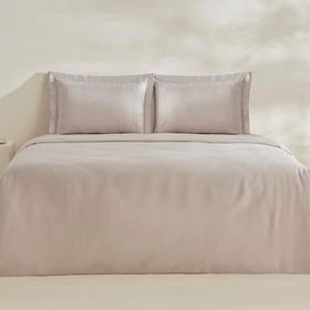 Karaca Home White Collection Felves %100 Pamuk Açık Gri Çift Kişilik Nevresim Takımı