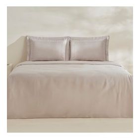 Karaca Home White Collection Felves %100 Pamuk Açık Gri Çift Kişilik Nevresim Takımı