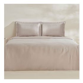 Karaca Home White Collection Felves Açık Gri %100 Pamuk King Size Nevresim Takımı
