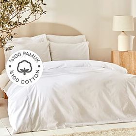Karaca Home White Collection Puff Beyaz %100 Pamuk Çift Kişilik Nevresim Takımı