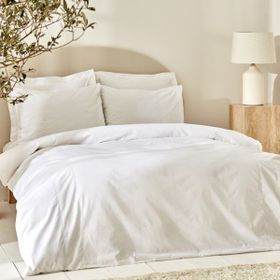 Karaca Home White Collection Puff Beyaz %100 Pamuk Çift Kişilik Nevresim Takımı