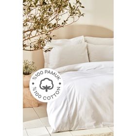 Karaca Home White Collection Puff Beyaz %100 Pamuk Çift Kişilik Nevresim Takımı