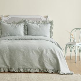 Karaca Home White Collection Tyra Adaçayı Çift Kişilik Yatak Örtüsü