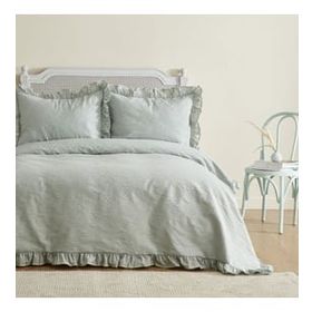 Karaca Home White Collection Tyra Adaçayı Çift Kişilik Yatak Örtüsü