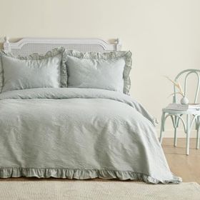 Karaca Home White Collection Tyra Adaçayı Çift Kişilik Yatak Örtüsü