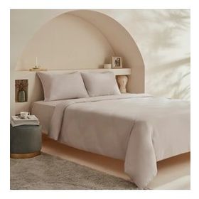 Karaca Home White Collection Vinas 80 Tel %100 Pamuk Saten Biyeli Açık Gri Çift Kişilik Nevresim Takımı