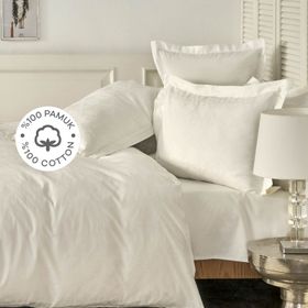 Karaca Home White Colletion Santino Pamuk Beyaz Çift Kişilik Nevresim Takımı