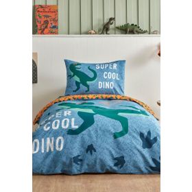 Karaca Home Young Cool Dino %100 Pamuk Yeşil Tek Kişilik Nevresim Takımı