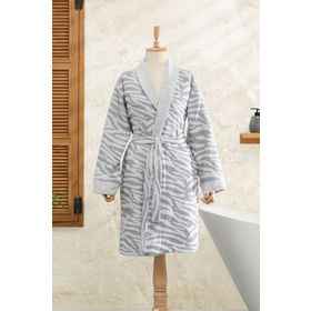 Karaca Home Zebra Gri Pamuk Bornoz