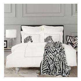 Karaca Home Zebra Siyah Çift Kişilik Jakar Battaniye