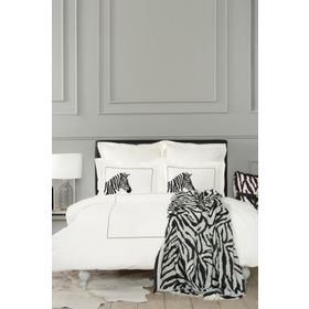 Karaca Home Zebra Siyah Çift Kişilik Jakar Battaniye