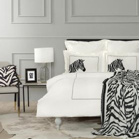 Karaca Home Zebra Siyah Çift Kişilik Jakar Battaniye