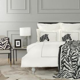 Karaca Home Zebra Siyah Çift Kişilik Jakar Battaniye