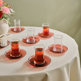 Karaca Irida Kırmızı 165 ml 6 Kişilik 12 Parça Çay Seti