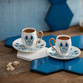 Karaca İznik 2 Kişilik 80 ml Kahve Fincanı Takımı