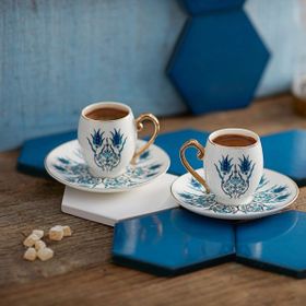 Karaca İznik 2 Kişilik 80 ml Kahve Fincanı Takımı