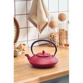 Karaca Japanese Teapot 800 ml Kırmızı Döküm Demlik