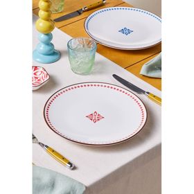 Karaca Jofy 27 cm Kırmızı Desenli Servis Tabağı