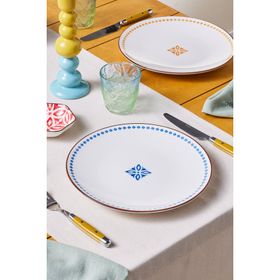 Karaca Jofy 27 cm Mavi Desenli Servis Tabağı