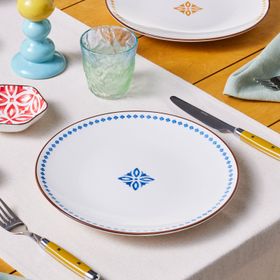 Karaca Jofy 27 cm Mavi Desenli Servis Tabağı