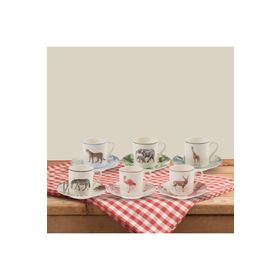 Karaca Jungle 6 Kişilik Bej 80 Ml Kahve Fincanı Takımı