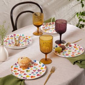 Karaca Kalpli 6 Parça 21 cm Porselen Pasta Tatlı Seti