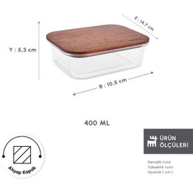Karaca Karya Acacia Şeffaf 400 ml Saklama Kabı