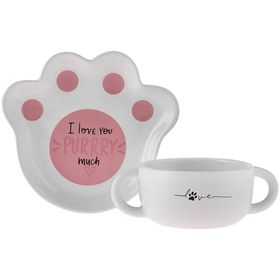Karaca Kedi Tabak Kase Mama Takımı
