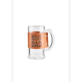 Karaca King Deri Kılıflı 500 ml Şeffaf Bira Bardağı