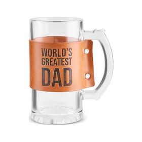 Karaca King Deri Kılıflı 500 ml Şeffaf Bira Bardağı