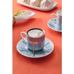 Karaca Kiva 80 ml Mavi 2 Kişilik Kahve Fincan Takımı