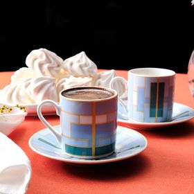 Karaca Kiva 80 ml Mavi 2 Kişilik Kahve Fincan Takımı