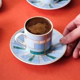 Karaca Kiva 80 ml Mavi 2 Kişilik Kahve Fincan Takımı